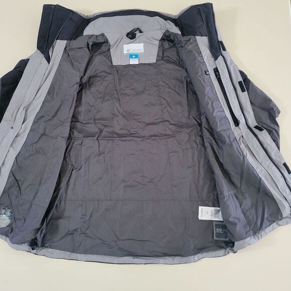 Columbia Men's Gray Black Waterproof Lined Jacket - Picture 14 of 16
